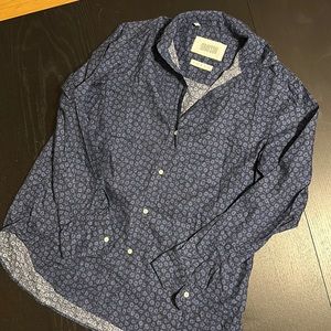 Grayson blue floral button down